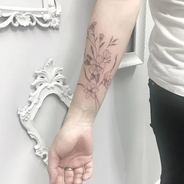Lettering, Flower