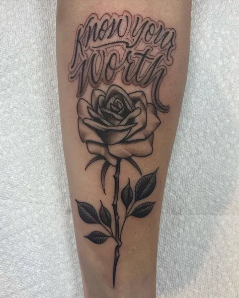 Lettering, Flower, Rose
