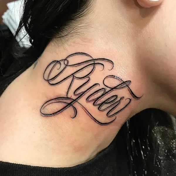 Lettering, 이름, 가족 이름, 고딕 레터링, 단어