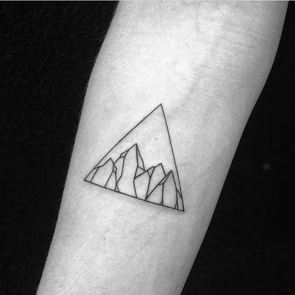 Nature, 산, 삼각형, 다이아몬드, 동굴, Geometric