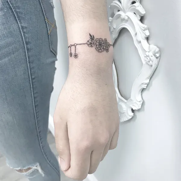 Lettering, Flower, 팔찌, 주얼리, 쌍둥이자리