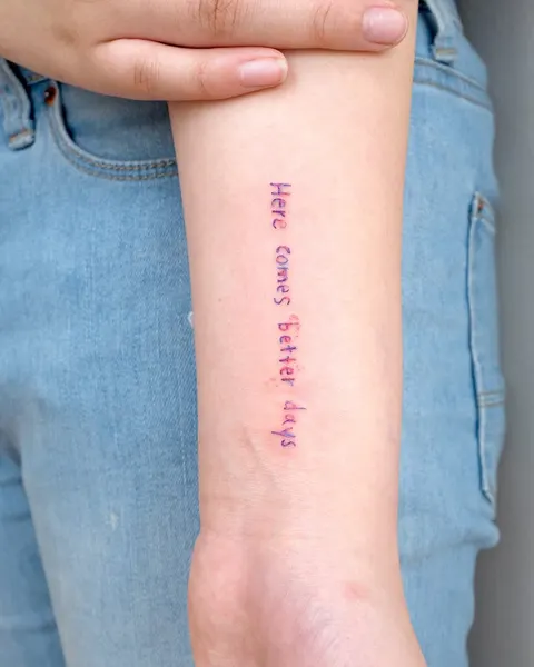 Lettering, 문장