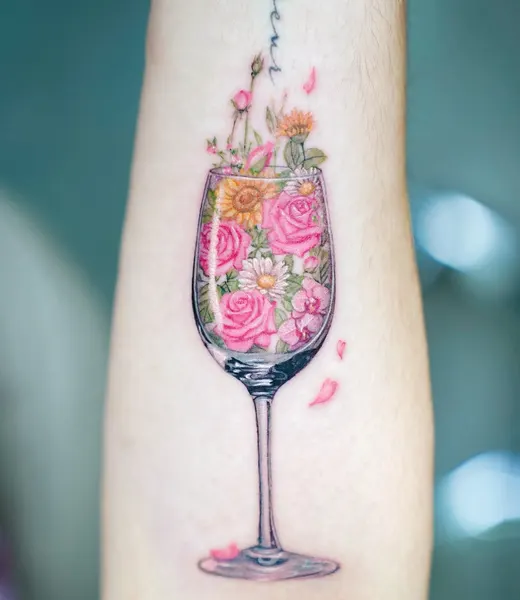 Flower, 와인잔