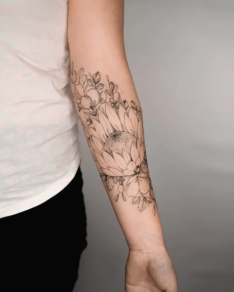 Flower, Rose, 지도, 큰 타투