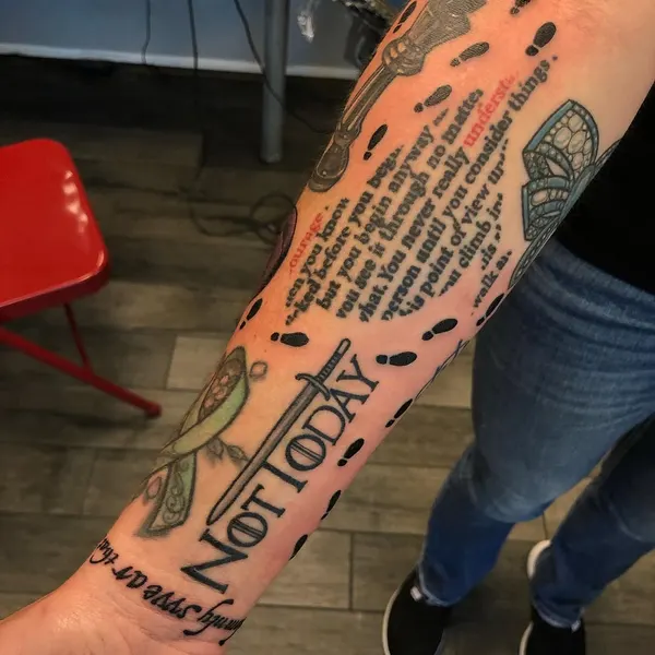 Lettering, 문장, 가사, 추모 문구, 올드 잉글리시