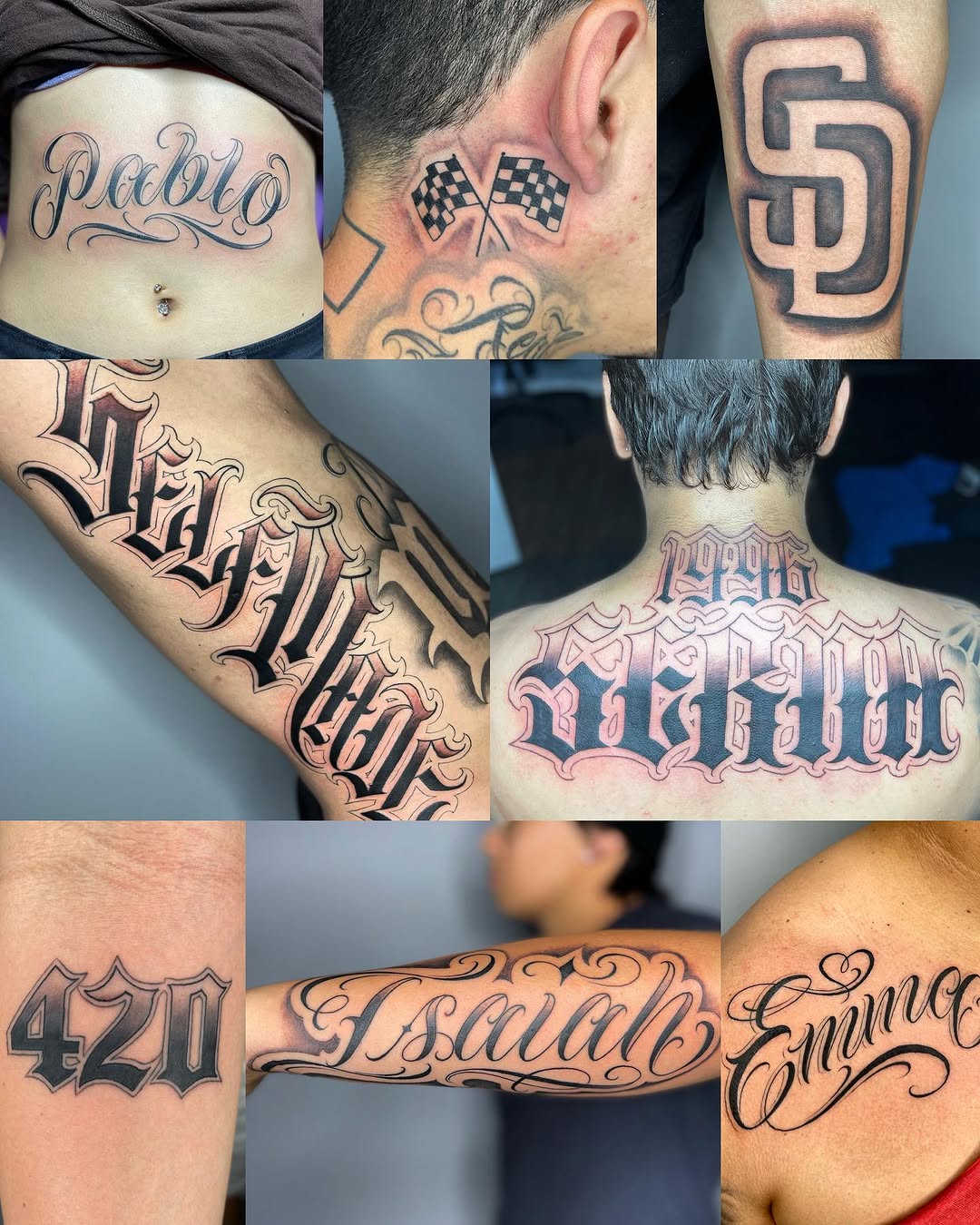 Lettering, 가족 이름