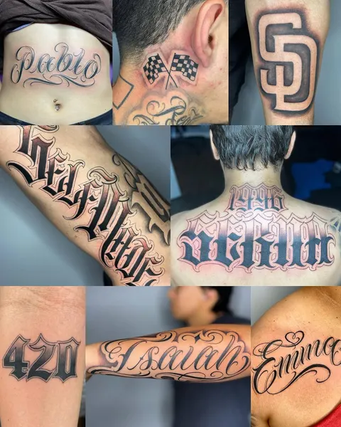 Lettering, 가족 이름