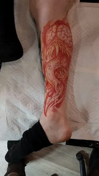 Dragon, 추상, 불꽃, 해부학
