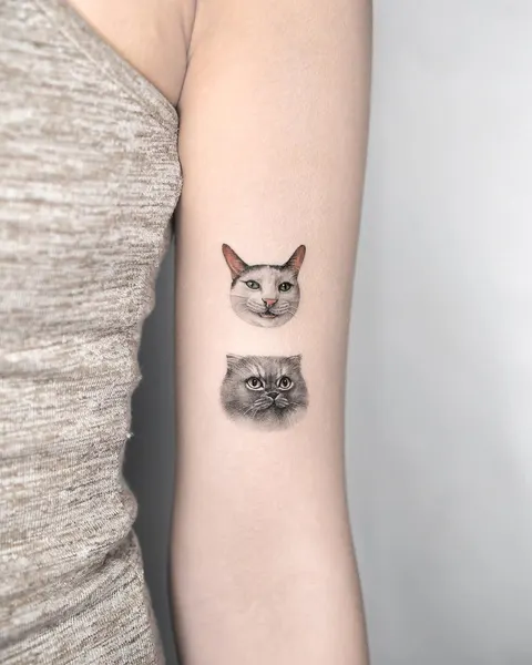커플/우정 타투, 고양이