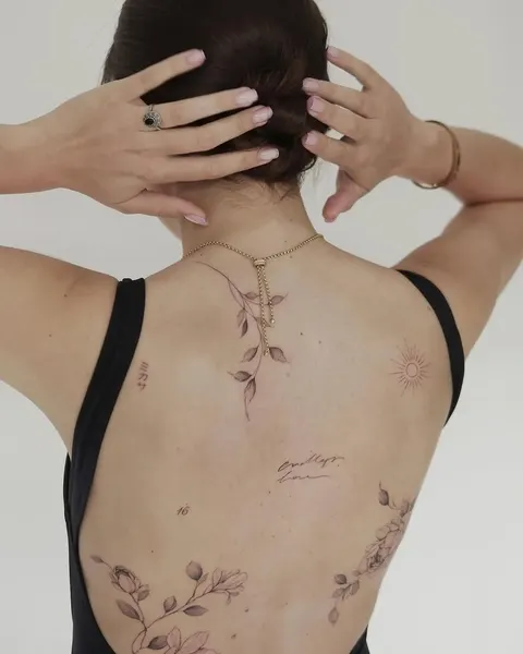 Flower, 커버업, 보디수트, 체인, 게이샤, 실루엣, 이레즈미