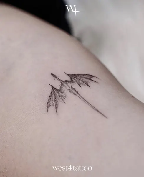 번개, Dragon, 연기, 잎, 깃털, 단풍잎, 플래시 타투