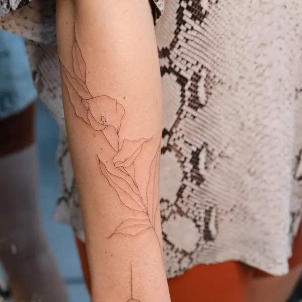 잎, Flower, 번개, 추상, 실루엣, 플래시 타투, 뿌리, 가시철사