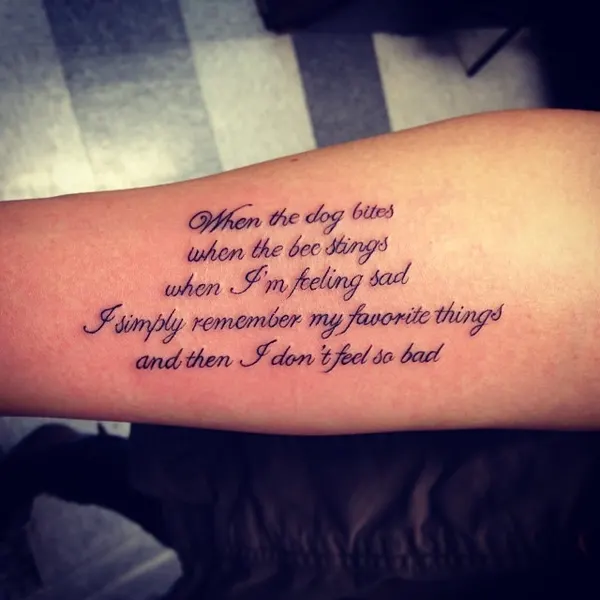 Lettering, 가사