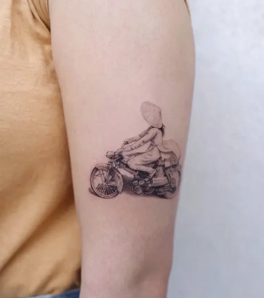 Lettering, 오토바이, 자전거