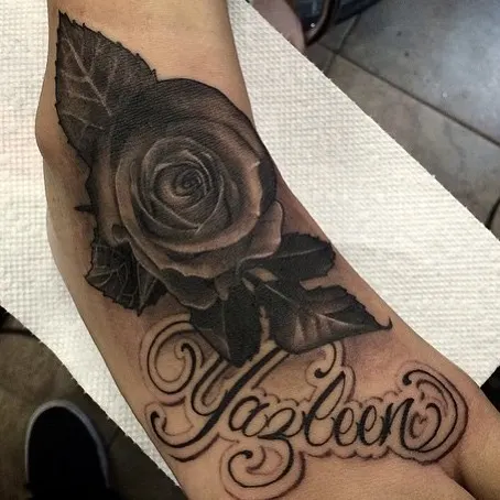 Lettering, Flower, Rose