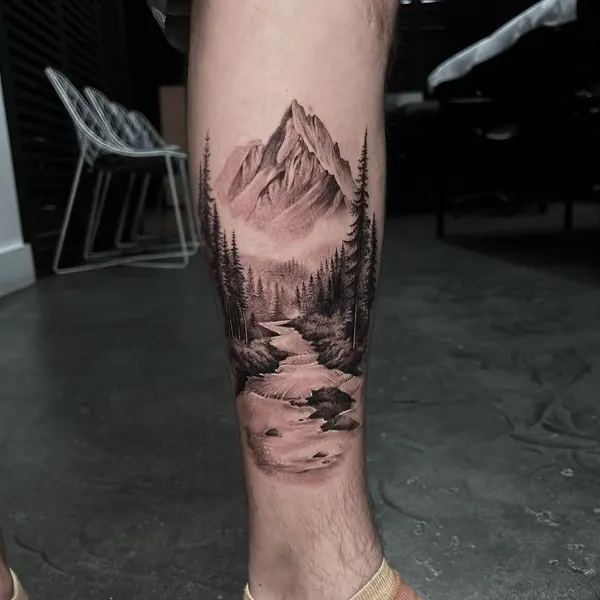 Nature, 눈, 산, 폭포