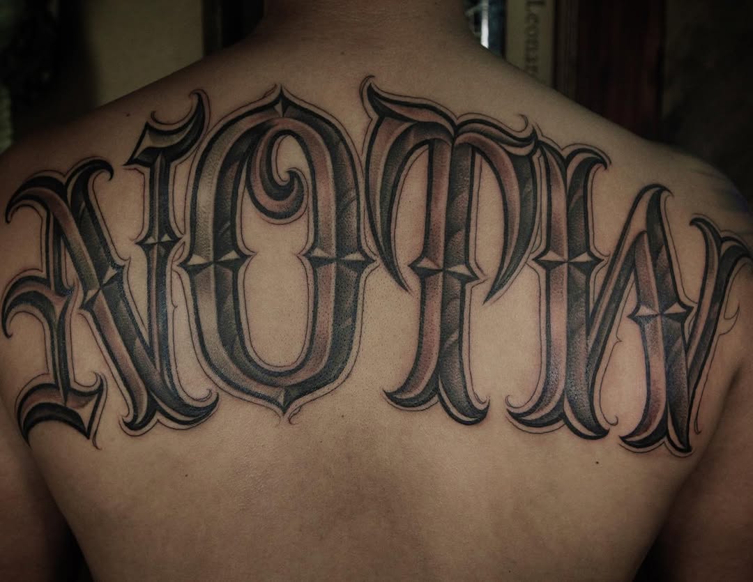 Lettering, 이름, 가족 이름, 고딕 레터링