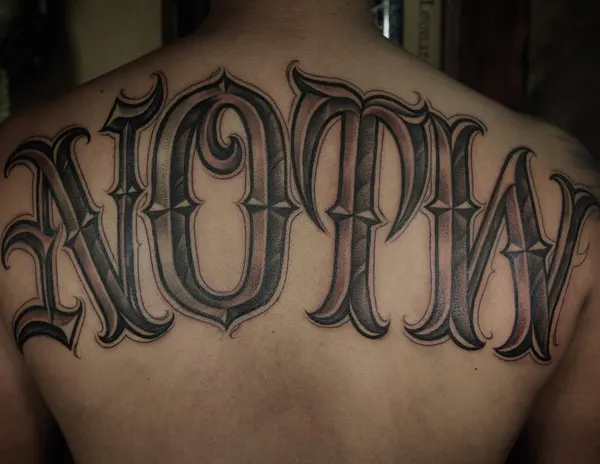 Lettering, 이름, 가족 이름, 고딕 레터링