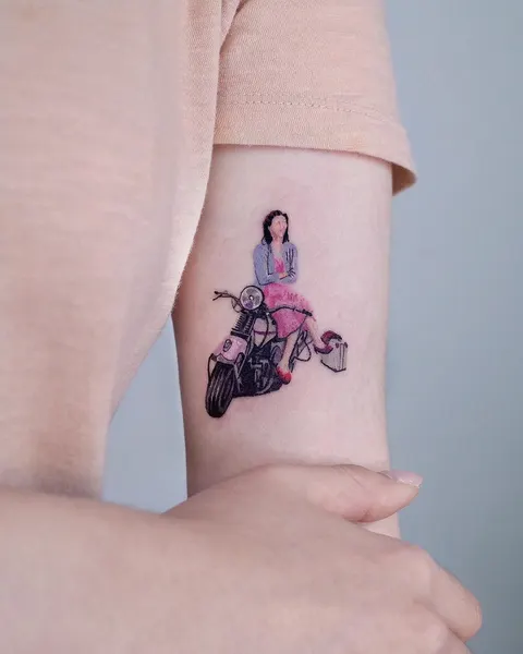 Lettering, 오토바이, 자전거