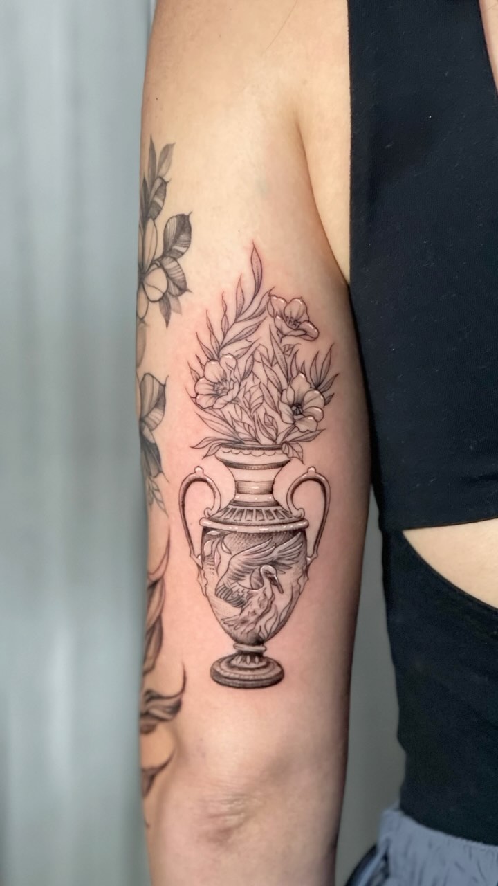 Flower, Rose, 컵, 커피