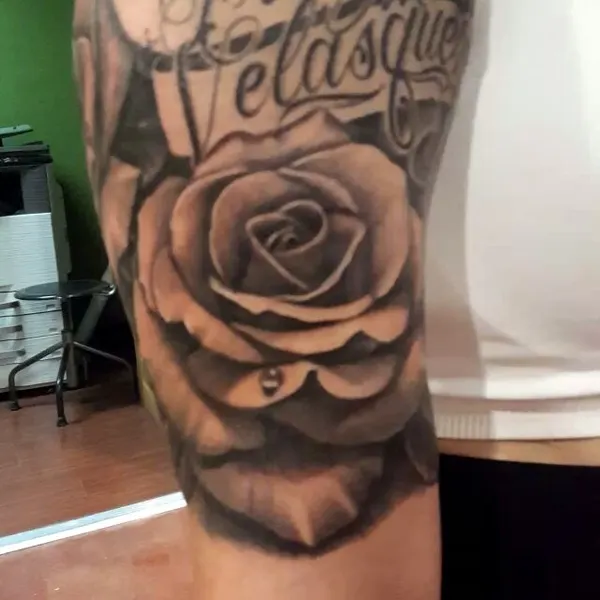 Flower, Rose, Lettering