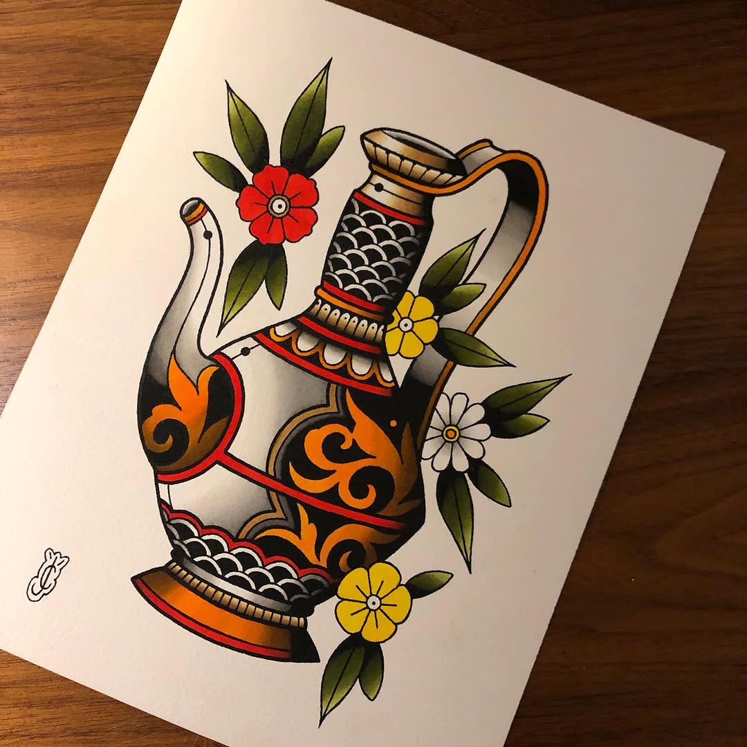 Flower, 커피, 컵