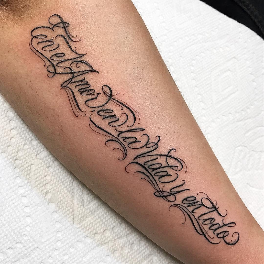 Lettering, 추모 문구, 고딕 레터링, 올드 잉글리시, 서예