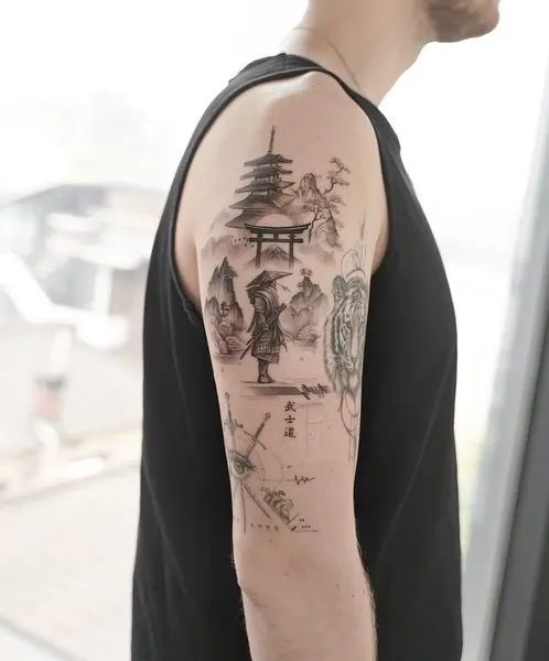 Tiger, 고궁, 일본, 일본 단풍
