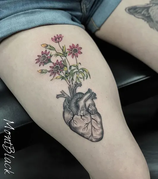 Flower, 폐, 하트, 심장 해부도