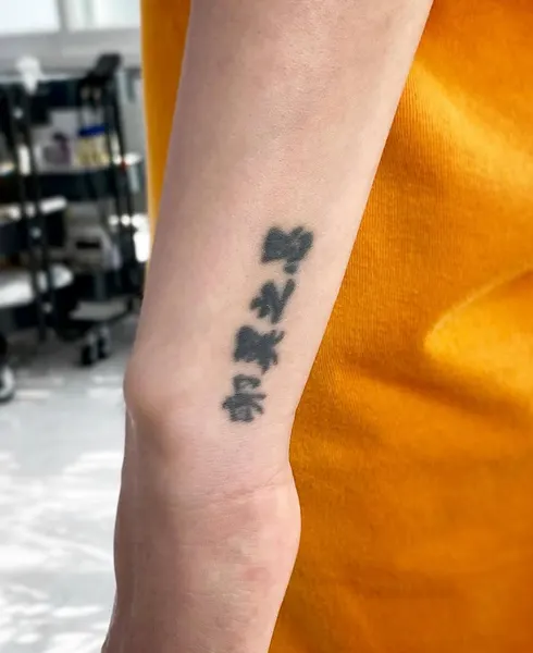 붓, 립스틱, 팔레트, 모래, 파도, 붓터치