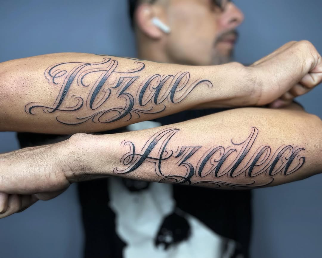 Lettering, 가족 이름, 추모 문구
