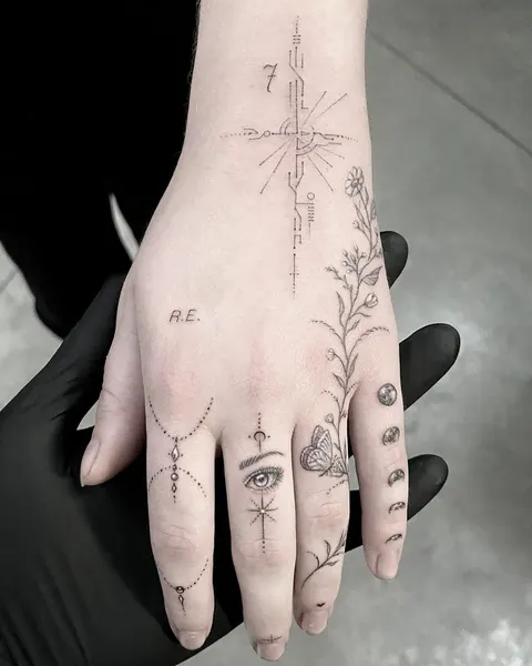 Lettering, 손, 손동작