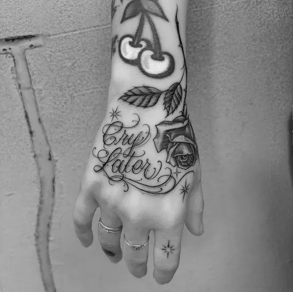 손, Lettering, 손동작