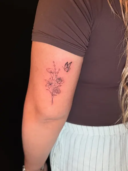 Flower, 우정, 우정 타투, 커플, 커플 타투, 커플/우정 타투