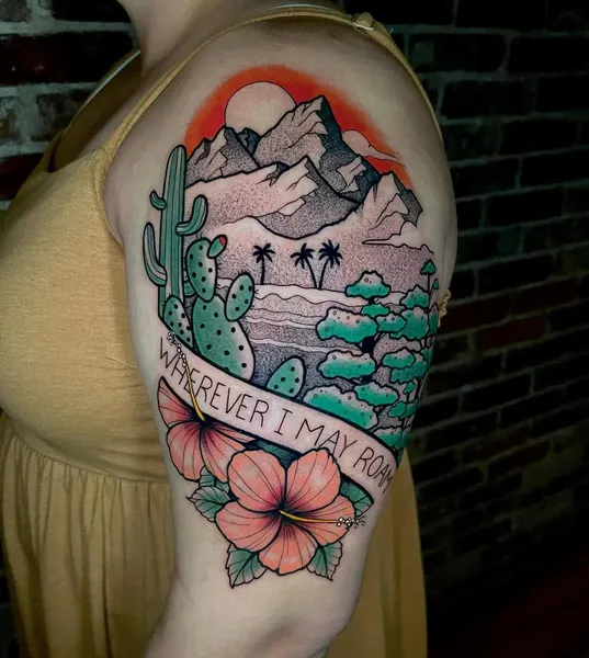 Flower, Rose, Lettering