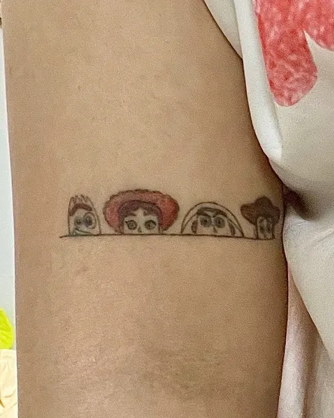 계곡, 도시, 스카이라인, 여행 타투, 풍경