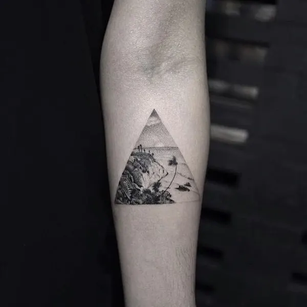 Nature, 산, 화산, 삼각형, 모래시계, 다이아몬드, 동굴