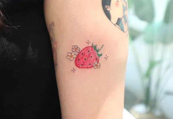 Flower, 딸기, 무당벌레, 석류