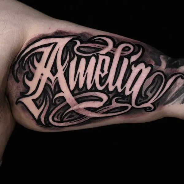 Lettering, 이름, 타자기 폰트, 고딕 레터링