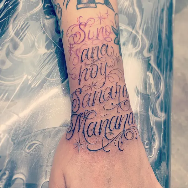 Lettering, 가사, 추모 문구, 스크립트