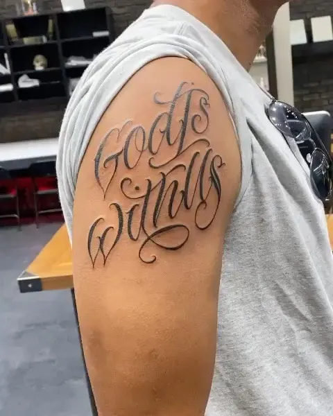 Lettering, 지혜, 강인함, 추모 문구, 추모 타투, 올드 잉글리시, 용기, 커스텀 타투