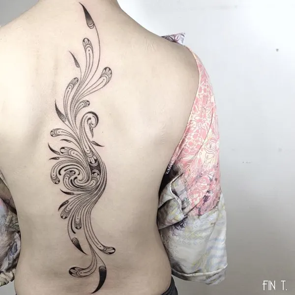 Flower, 한자, 이레즈미, 한국 연꽃, 대나무, 티베트, 오리엔탈, 한국 장식, 등 전체 타투