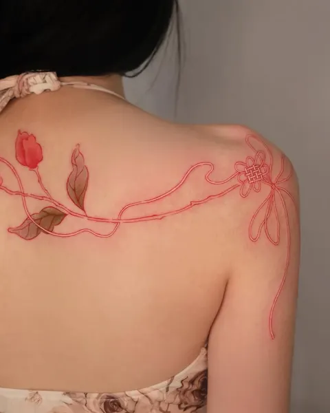 Flower, Nature, 등 전체 타투, 실루엣, 커버업