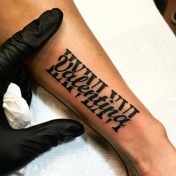 Lettering, 단어, 이름, 고딕 레터링