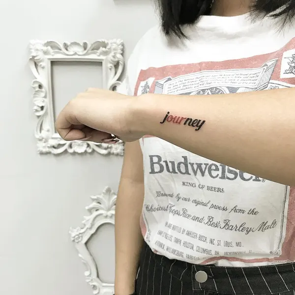 Lettering, 문장, 와인잔