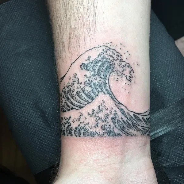 바다, 파도, 폭포, 일본 파도, 파도 문양, 파도 배경