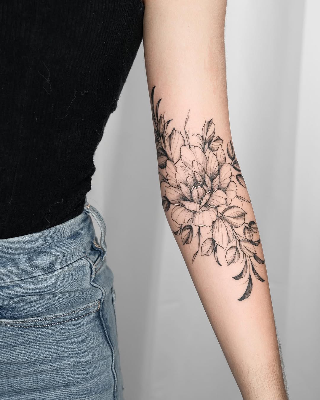 Flower, Rose, 오너멘탈, 큰 타투