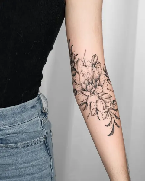 Flower, Rose, 오너멘탈, 큰 타투