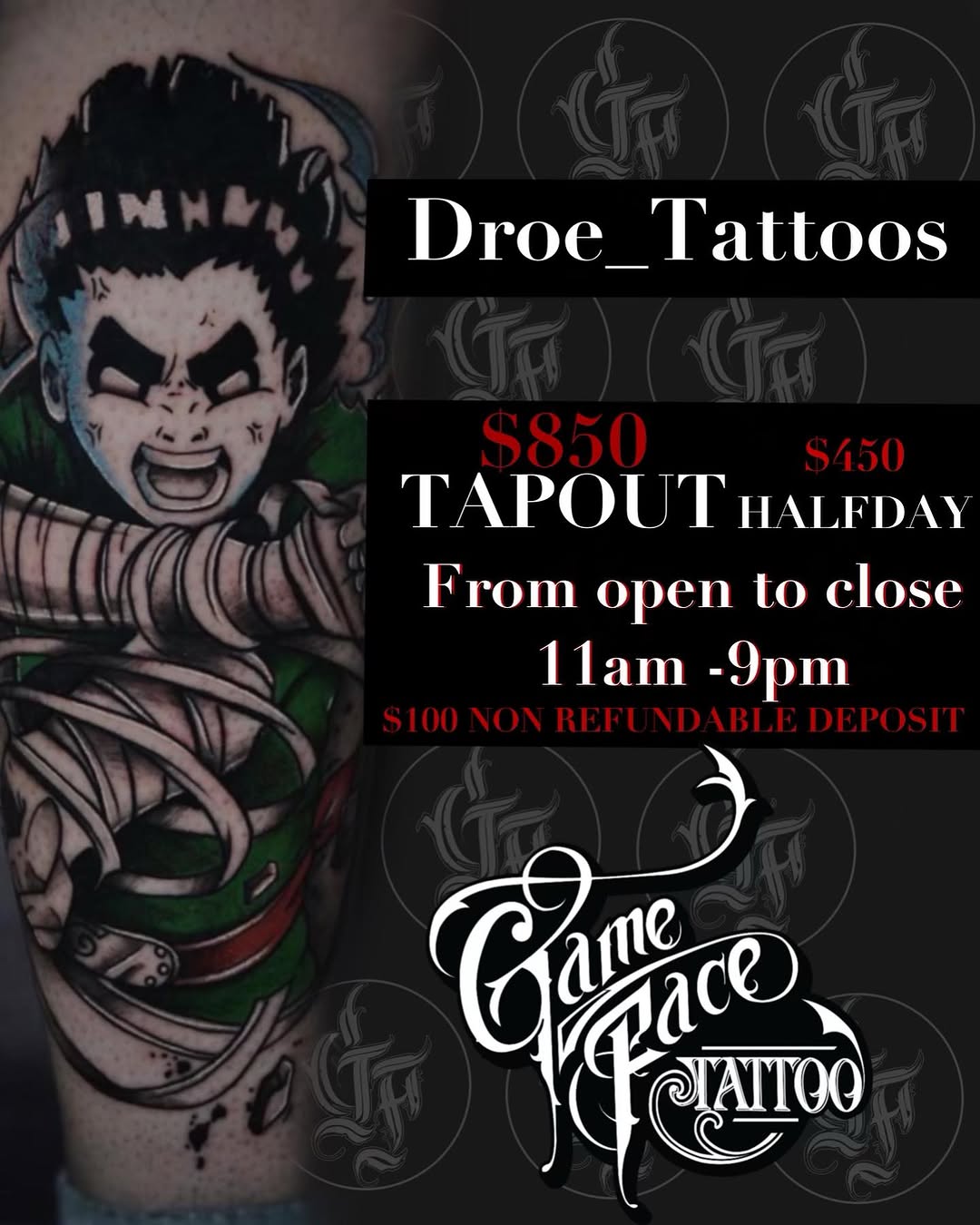 Game Face Tattoo