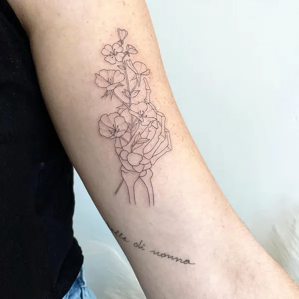 Flower, Rose, 커스텀 타투, 기념 타투